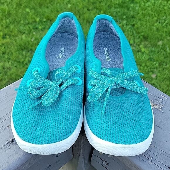 Allbirds Tree Skimmers Aqua Teal Turquoise Size 8 - Picture 2 of 6
